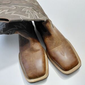 J' S.O.L E. Women's  Brown Leather Western Cowgirl  Boots - 42